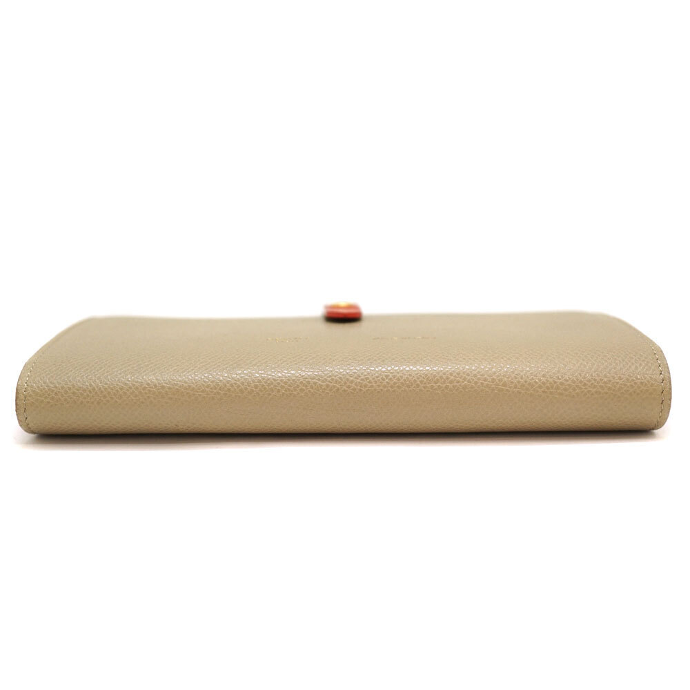 Celine Fold Red Function Leather Greige Bi Multi Wallet